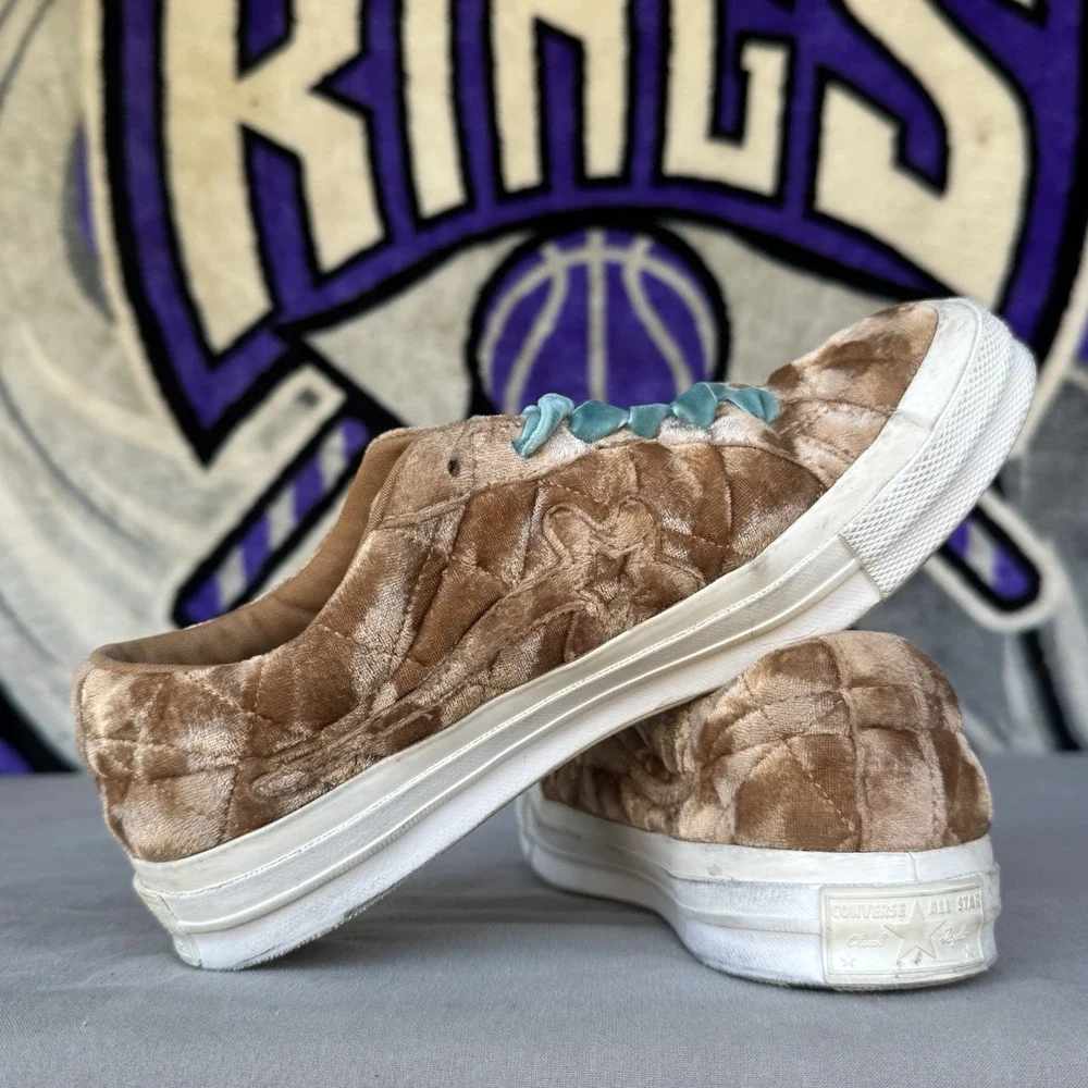 Size M7/W9 - Converse Golf Le Fleur One Star Ox Velvet Sneaker Shoes Brown Suede - Picture 10 of 10